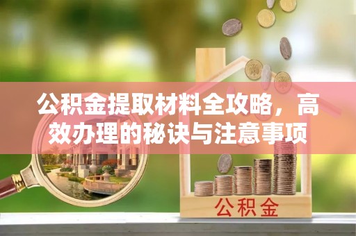 石拐公积金提取材料全攻略，高效办理的秘诀与注意事项