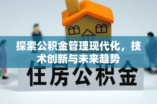 石拐探索公积金管理现代化，技术创新与未来趋势