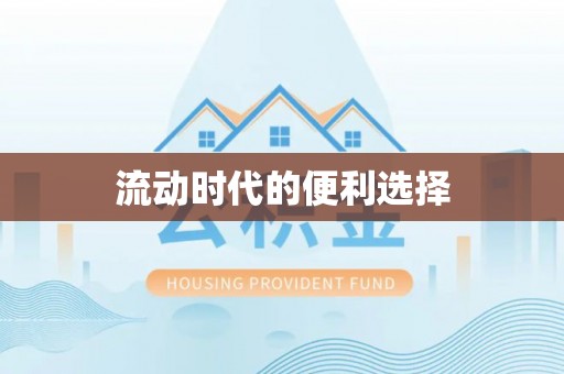 石拐流动时代的便利选择